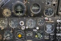 Cockpit of an old russian plane