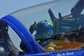 Cockpit pilot close-up minutes before takeoff