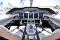 Cockpit of a plane at Singapore Airshow 2010 Royalty Free Stock Photo