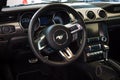 The cockpit of a pony car Ford Mustang 50th Anniversary Edition Royalty Free Stock Photo