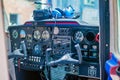 Cockpit of a small aircraft Royalty Free Stock Photo