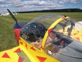 Cockpit of small airplane Royalty Free Stock Photo