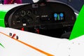 Cockpit of a small electric aircraft ok-wau 08, Prague, Czechia, November 2019. Royalty Free Stock Photo