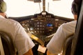 The cockpit of a twin otter