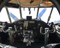Cockpit view of the old retro plane Royalty Free Stock Photo