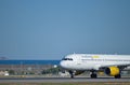 A Cockpit View Of A Vueling Airlines Plane - Aircraft Flight Royalty Free Stock Photo