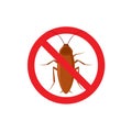 Cockroach anti bug insect vector sign. Fumigation cockroach control illustration logo design