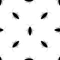 Cockroach bug ant seamless background insect pest vector illustration background design.