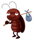 Cockroach cartoon get out