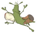 A cockroach and a cigarette cartoon Royalty Free Stock Photo