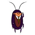 Cockroach in a good suit. Royalty Free Stock Photo