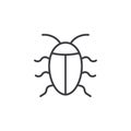 Cockroach icon vector set on white background Royalty Free Stock Photo