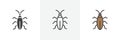 Cockroach icon vector set on white background Royalty Free Stock Photo