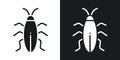 Cockroach icon vector set on white background Royalty Free Stock Photo