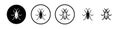 Cockroach icon vector set on white background Royalty Free Stock Photo