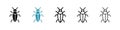 Cockroach icon vector set on white background Royalty Free Stock Photo