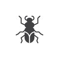 Cockroach insect icon vector