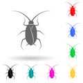 cockroach multi color style icon. Simple glyph, flat vector of insect icons for ui and ux, website or mobile application Royalty Free Stock Photo