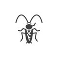 Cockroach pest vector icon