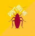 Cockroach. Pets insect control service banner. Bug spray and insecticide flyer template