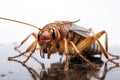 cockroach is prominently displayed on white