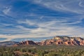 Cockscomb formation with amazing clouds in the sky. Sedona, Arizona. Royalty Free Stock Photo