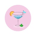 Vector illustration of a cocktail drink. Party element