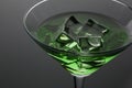 Cocktail absinthe with vodka in martini glass Royalty Free Stock Photo