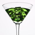 Cocktail absinthe with vodka in martini glass Royalty Free Stock Photo