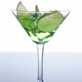 Cocktail absinthe with vodka in martini glass Royalty Free Stock Photo