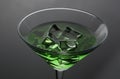 Cocktail absinthe with vodka in martini glass Royalty Free Stock Photo