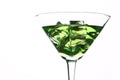 Cocktail absinthe with vodka in martini glass Royalty Free Stock Photo