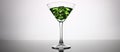 Cocktail absinthe with vodka in martini glass Royalty Free Stock Photo
