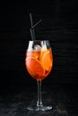 Cocktail Aperol Sprits. Alcoholic cocktail.