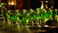 Cocktail bar, tequila shot, party, celebration, fresh lime, drinking glass generated by AI Royalty Free Stock Photo