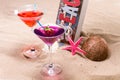 Cocktail on the beach - molecular mixology