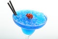 Cocktail blue curacao with ice Royalty Free Stock Photo