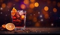 Beverage glass cold background alcohol food orange ice background refreshment fruit cocktail drink Royalty Free Stock Photo