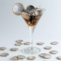 Cocktail Created Out Of Euro Coins