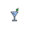 Cocktail drink filled outline icon Royalty Free Stock Photo