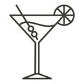 Cocktail Drink Glass icon. Martini Cocktail vector illustration