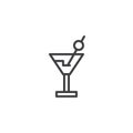 Cocktail drink outline icon Royalty Free Stock Photo