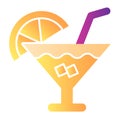 Cocktail flat icon. Party drink color icons in trendy flat style. Alcohol beverage gradient style design, designed for Royalty Free Stock Photo