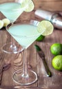 Glass of classic daiquiri cocktail Royalty Free Stock Photo