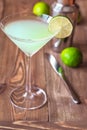 Glass of classic daiquiri cocktail Royalty Free Stock Photo