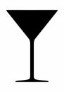 Cocktail glass dark silhouette