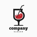 B icon in cocktail symbol Royalty Free Stock Photo