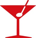 Cocktail glass icon martini