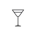 Cocktail glass line icon Royalty Free Stock Photo