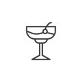 Cocktail glass line icon Royalty Free Stock Photo
